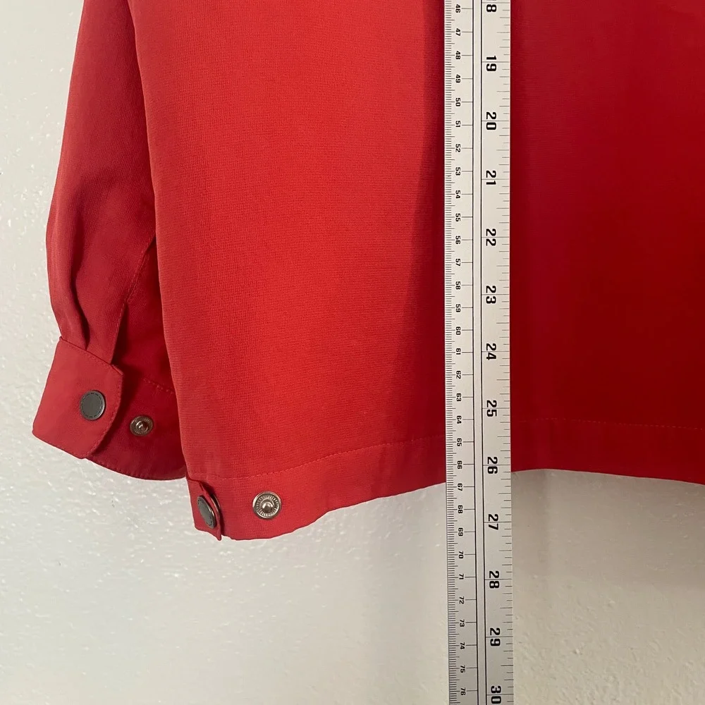 Autobahn Mens Red‎ Full Zip Mock Neck Lightweight Jacket Size 100 Medium